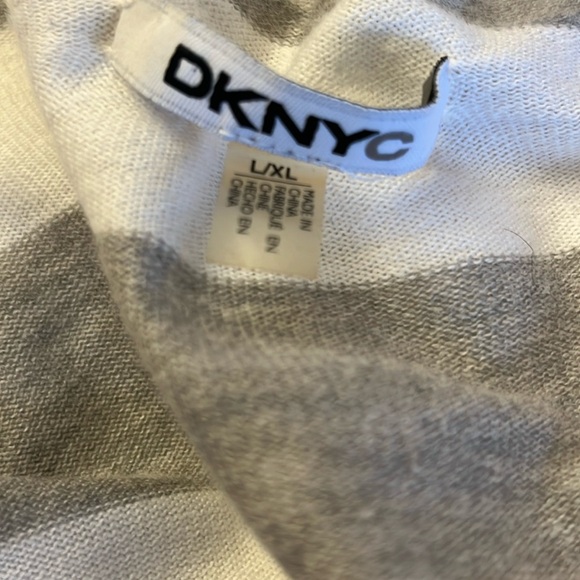 DKNYC Gray & White Stripe Open Cardigan - Picture 6 of 7